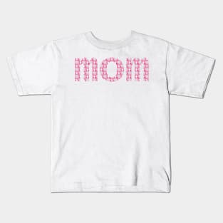 Floral Art Typography Mom Pink Kids T-Shirt